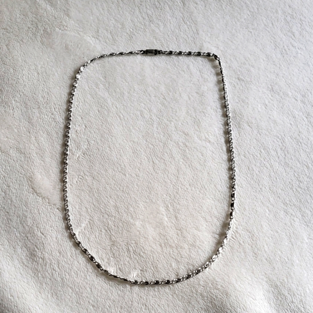 Vintage Necklace from Germany aluminum lightweight snail chain